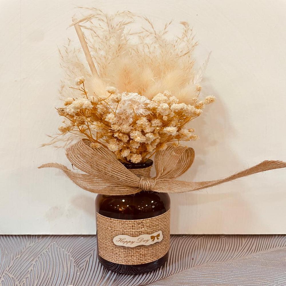 Premium Preserved Flower & Pampas Grass Decorative Vase