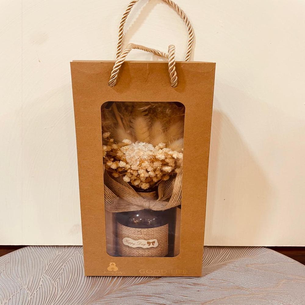 Premium Preserved Flower & Pampas Grass Decorative Vase