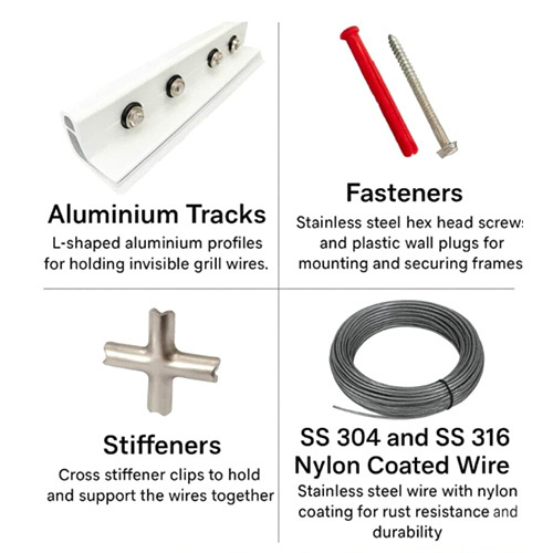 SS 316 Invisible Grills For Staircase