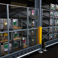 Wire Mesh Partition - Color: Grey
