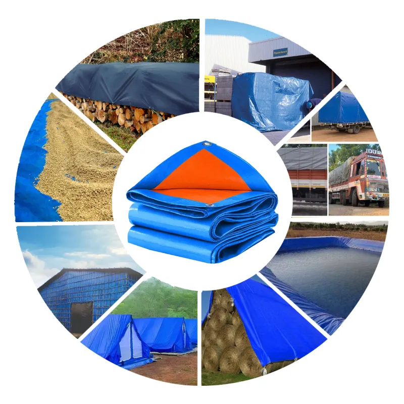 Double Coating Blue Tarpaulin 250 GSM