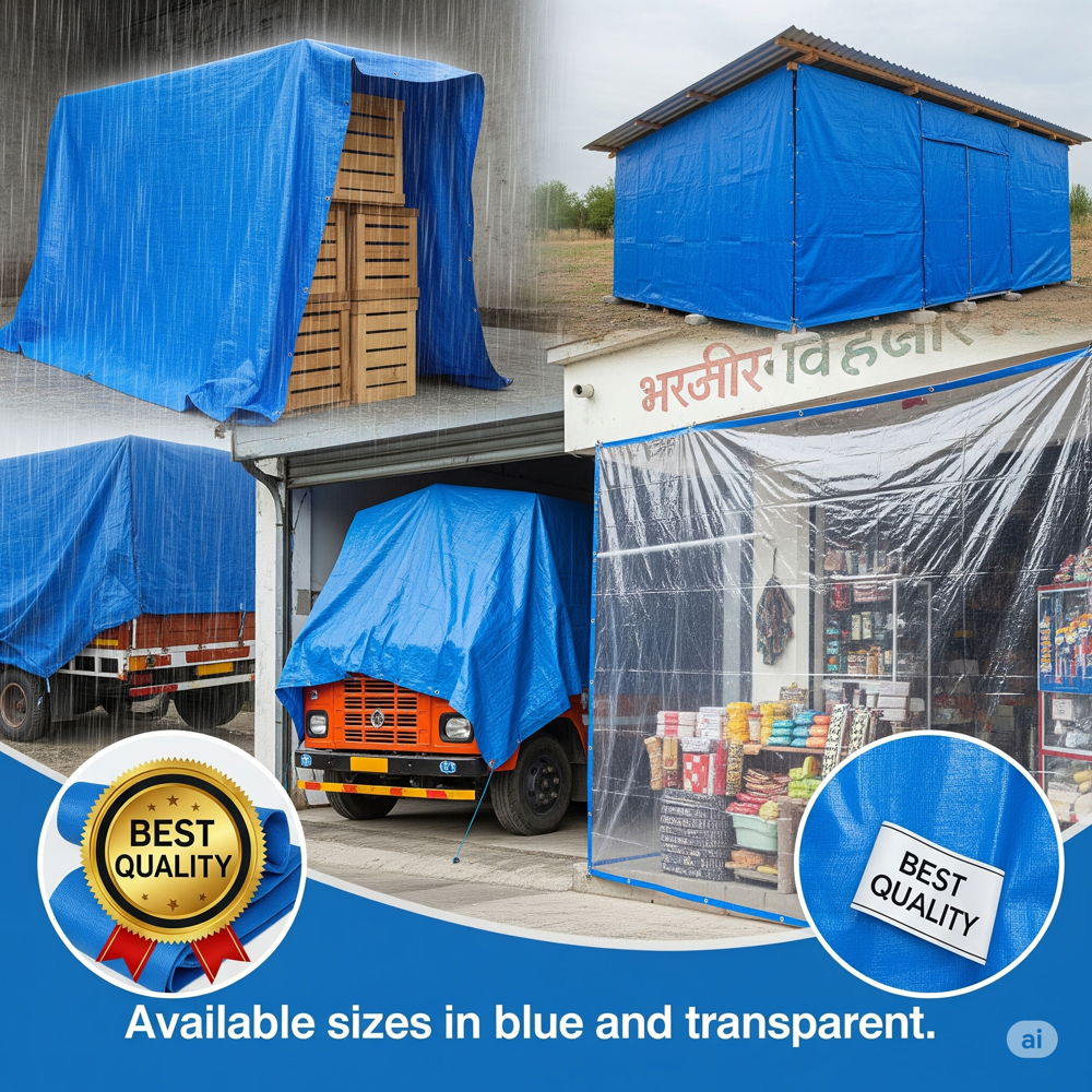 Double Coating Blue Tarpaulin 250 GSM