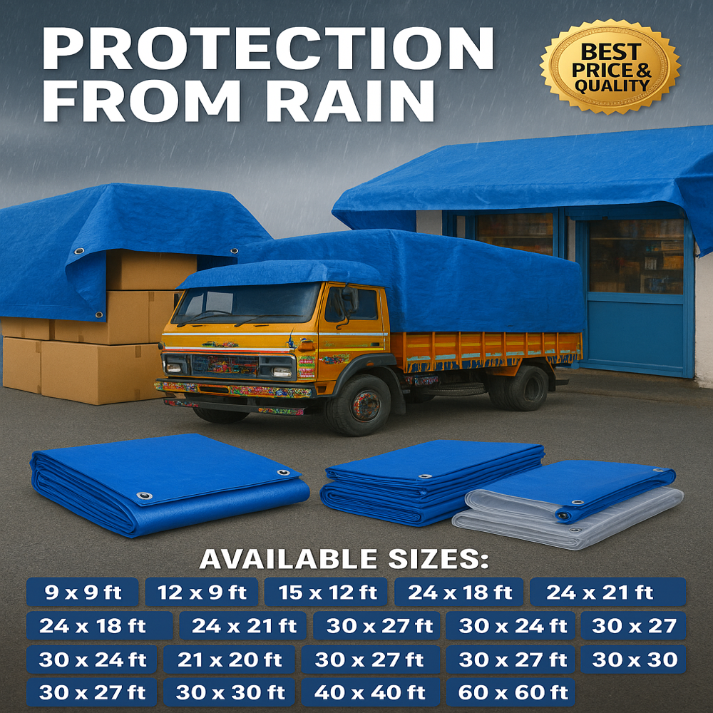 Double Coating Blue Tarpaulin 250 GSM