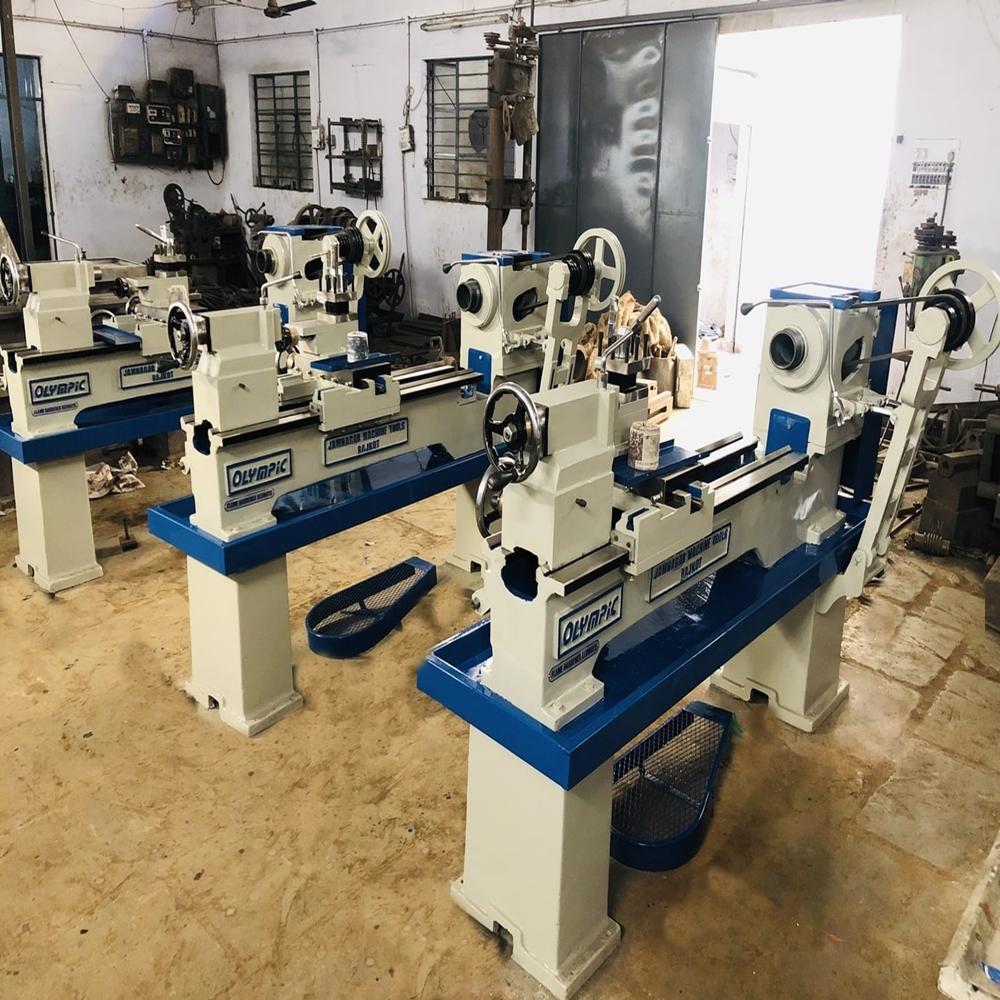 Semi Automatic Medium Duty Lathe Machine - Color: Ad Gray/ Double