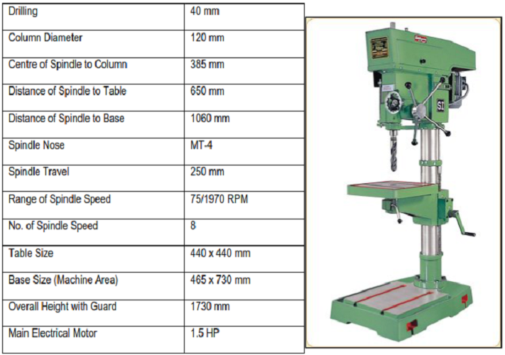PILLAR DRILLING MACHINE 40MM