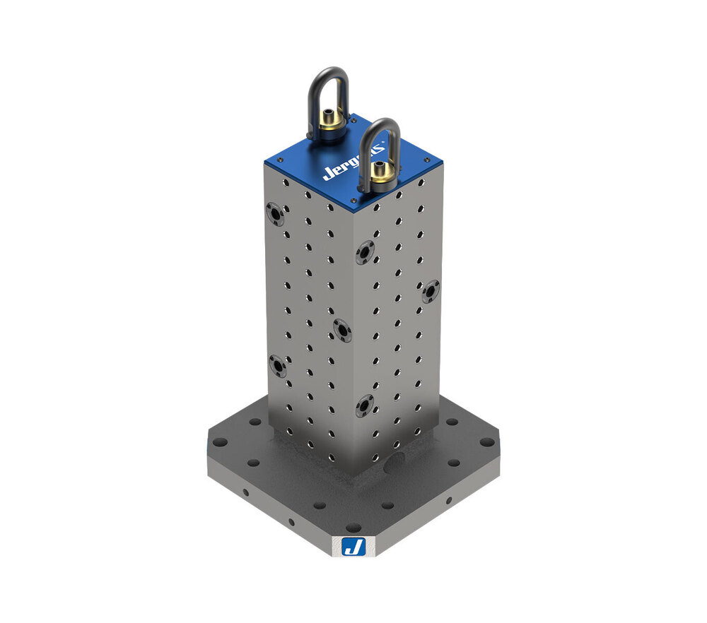 Cast Iron Ball Lock & Qls 4-Sided Tooling Columns - Color: Silver