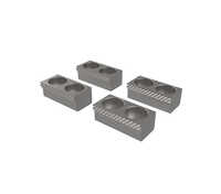 130mm Hydraulic Self-centering Vise Jaw Insert Kit - Color: Grey