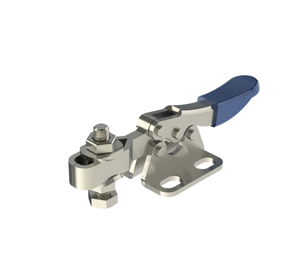 67 Lb Cap Horizontal Toggle Clamp With Flanged Base & Adjustable U-bar ...