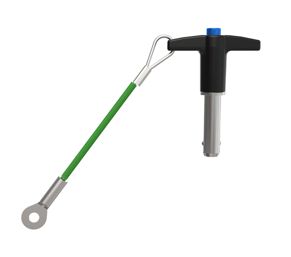 T-Handle Quick Release Pins with Stainless Steel Loop-Eyelet Lanyard