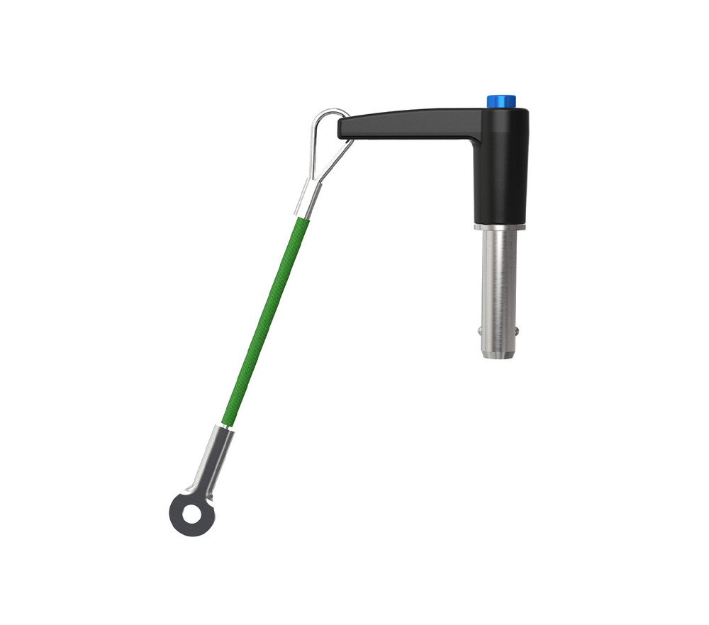 L-Handle Quick Release Pins with Aluminum Oval Tab Lanyard