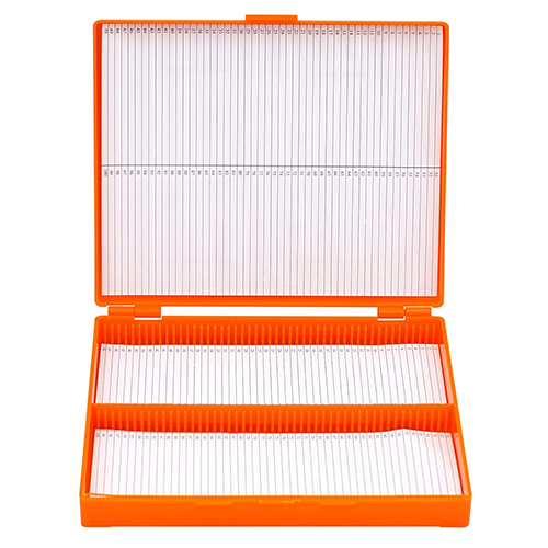 100 Cs Slide Box - Color: Orange