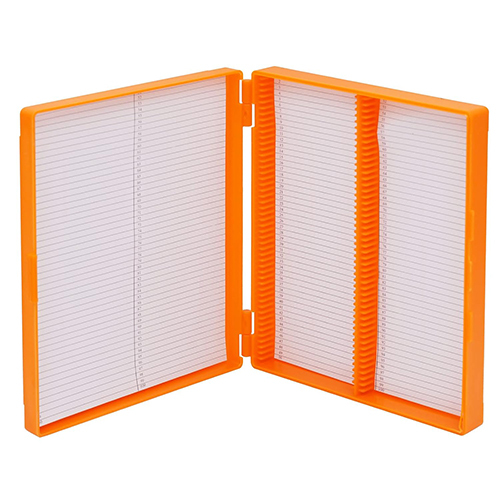 100 Cs Slide Box - Color: Orange