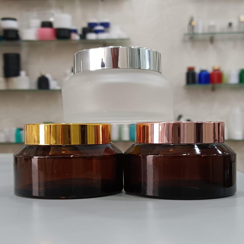 50gm Black Glass Cream Jar