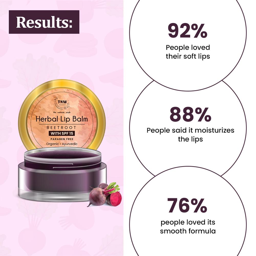 Beetroot Lip Balm For Nourishes Dry & Chapped Lips Makes Lips Soft - Attributes: Smudge Proof
