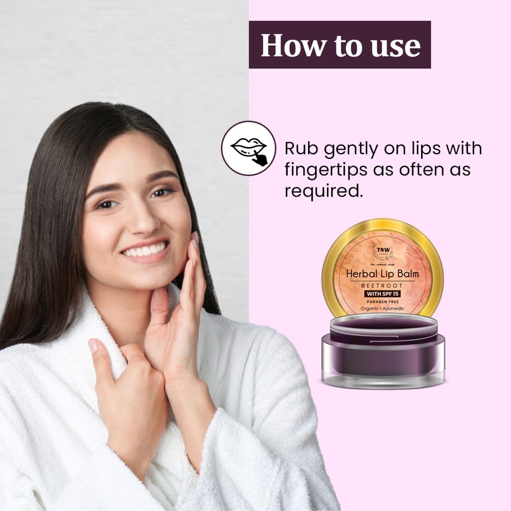 Beetroot Lip Balm For Nourishes Dry & Chapped Lips Makes Lips Soft - Attributes: Smudge Proof