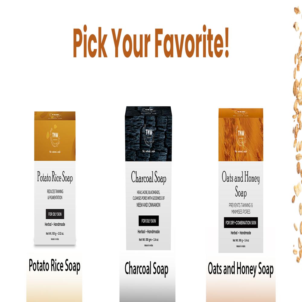 TNW Honey & Oats Soap for Nourishing Dry Skin Reduces Tanning & Pigmentation Free from Harsh Chemicals