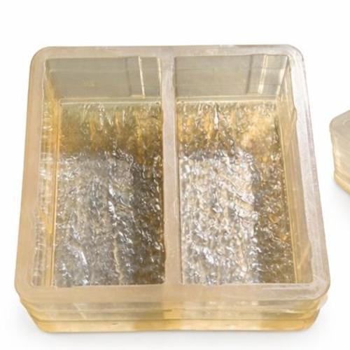 Paver Mould - Transparent Plastic Rectangular Mould For Concrete Block Making (Dual Cavity)
