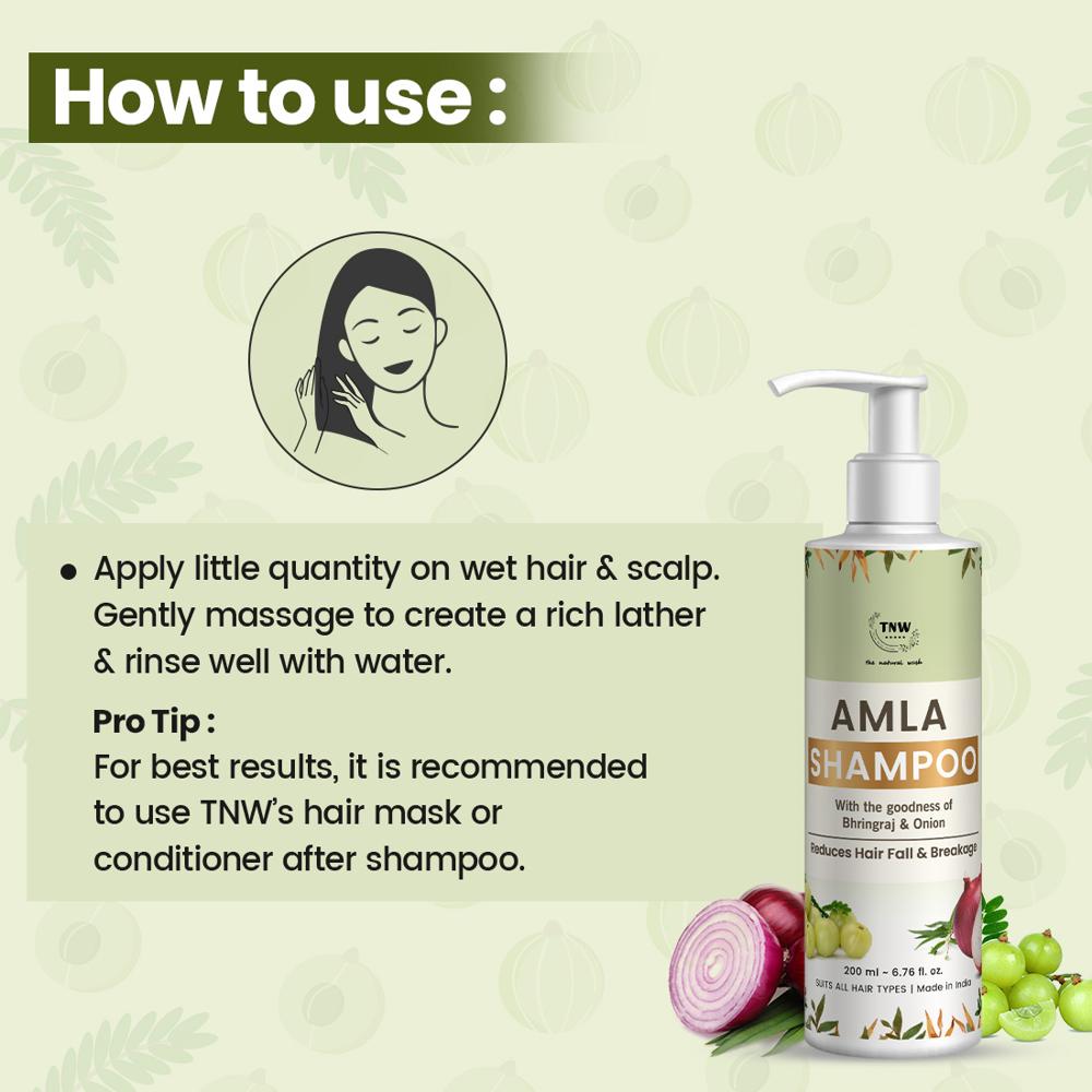 Amla Shampoo | Anti-Hair Fall Shampoo for Controlling Breakage & Thinning | Anti-Hair Fall Shampoo with Natural Ingredients