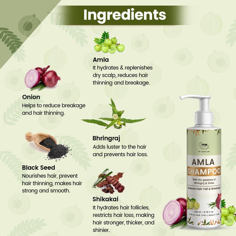 Amla Shampoo | Anti-hair Fall Shampoo For Controlling Breakage & Thinning | Anti-hair Fall Shampoo With Natural Ingredients - Product Type: Hair Treatment Products