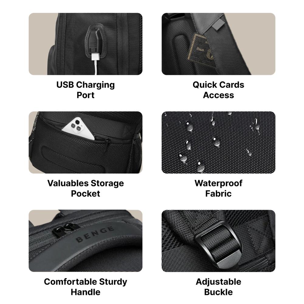 Laptop Backpack Bag with USB Charging Port, Anti-Theft Pocket and Accessories Organizer for Men, Women, Boys & Girls (Black&Grey)