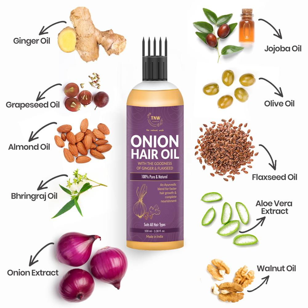 Onion Hair Oil for Strong & Healthy Hair | Suitable for All Hair Types | Onion Oil Prevents Premature Greying & Hair Fall