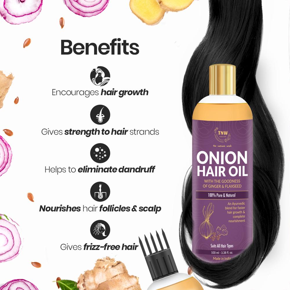 Onion Hair Oil for Strong & Healthy Hair | Suitable for All Hair Types | Onion Oil Prevents Premature Greying & Hair Fall