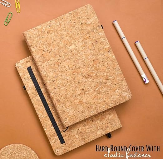 (SS-10214) Cork Material Diary And Pen Gift Set