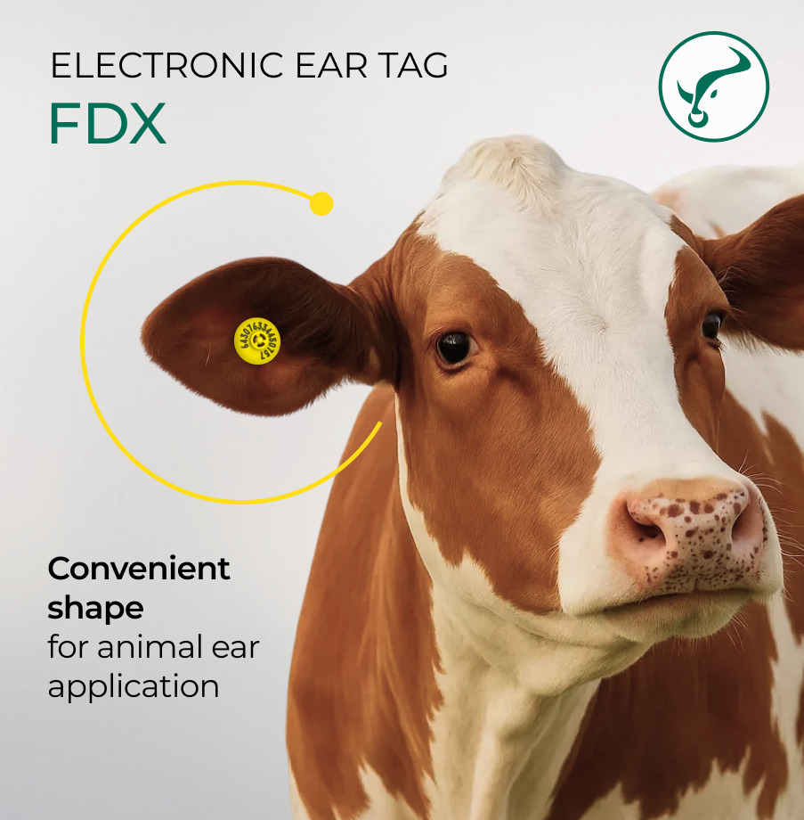 Electronic Ear Tag Fdx-b, 134.2 Khz, (D30 / D30) - Color: Yellow