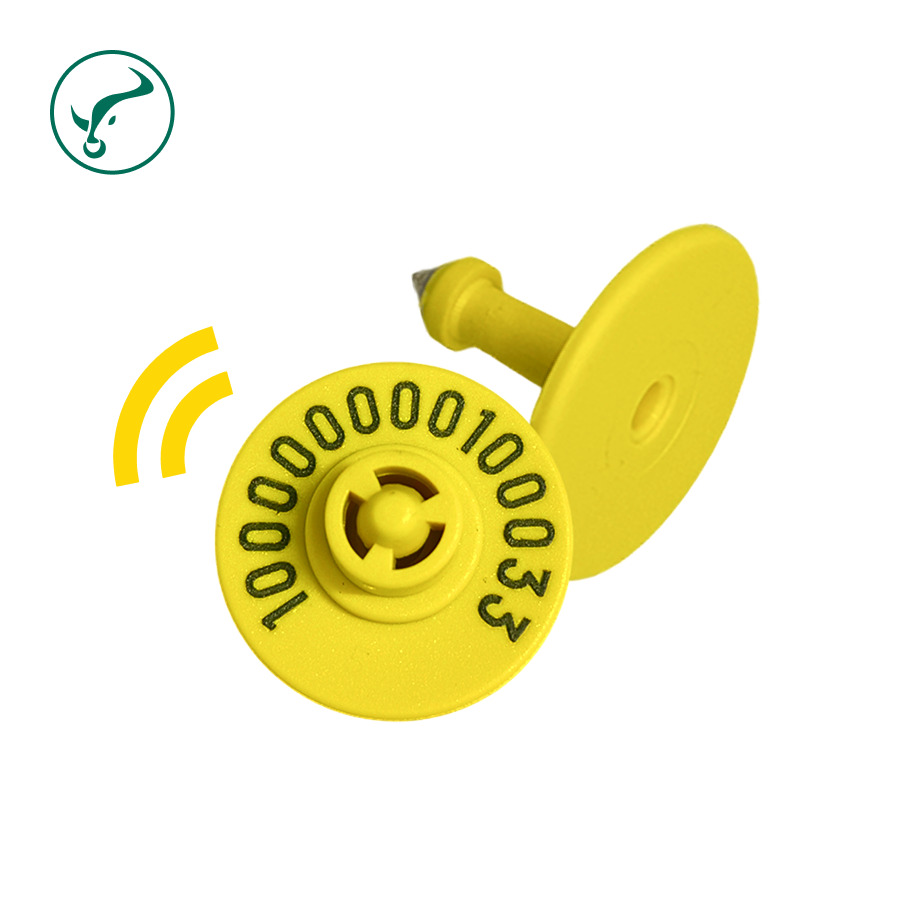 Yellow UHF Electronic Ear Tag