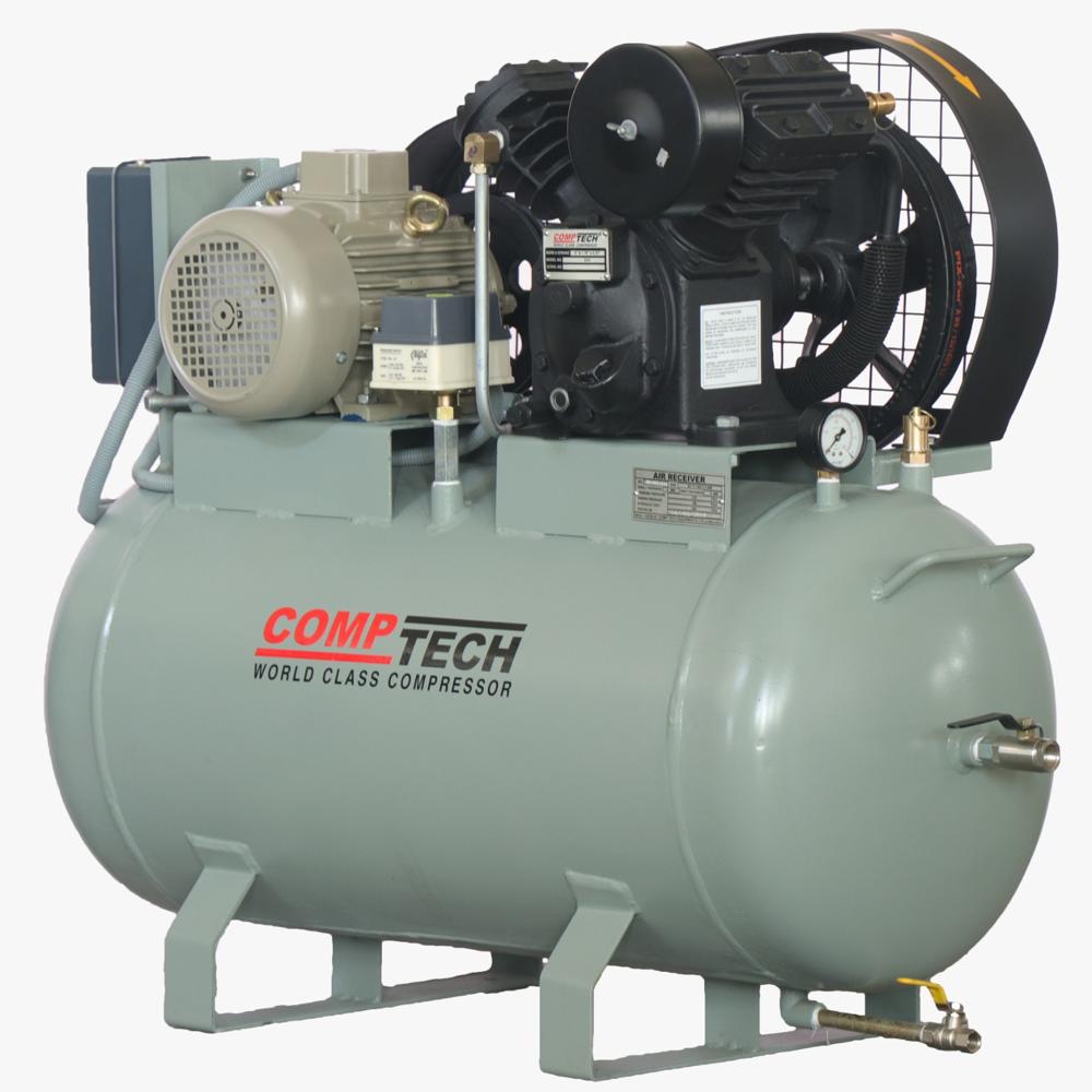 3 Hp Single Stage Reciprocating Compressor - Color: Grey