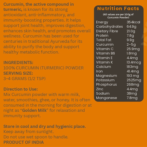 Curcumin Powder - Ingredients: Herbal Extract