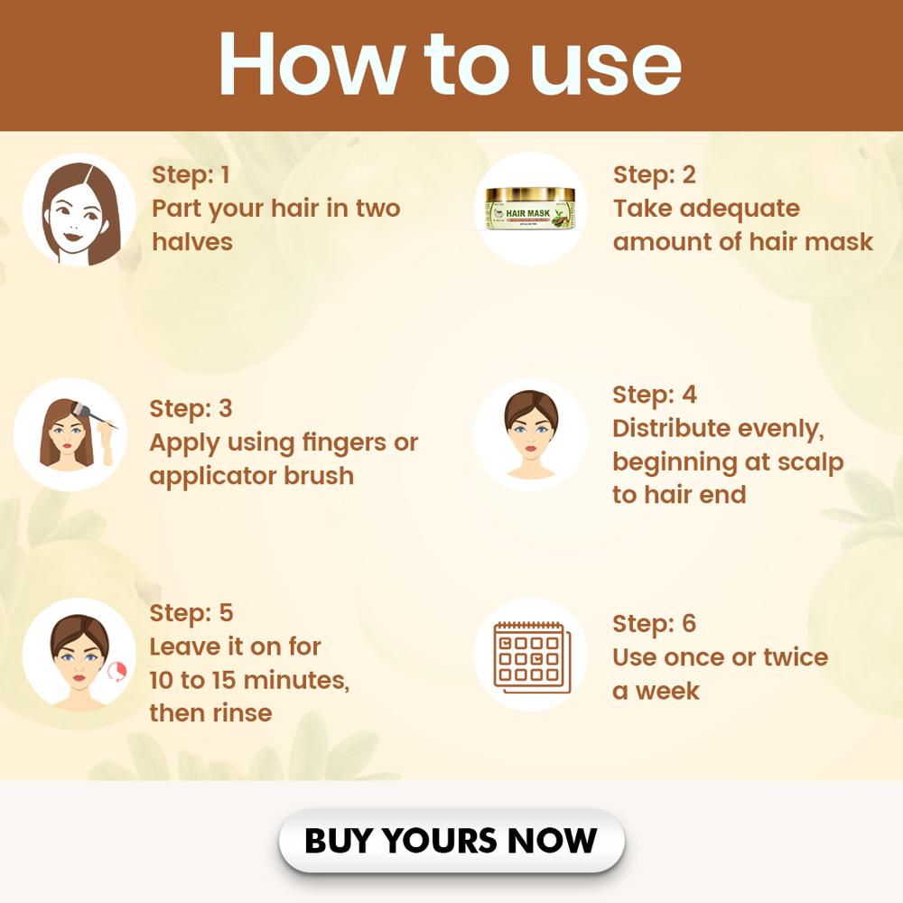 Amla Bhringraj Hair Mask- Repairs Hair Damage | Controls Hair Fall & Frizz