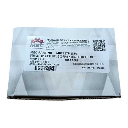 Brake Pad For Scorpio N Rear - Roxx Rear - Thar Rear