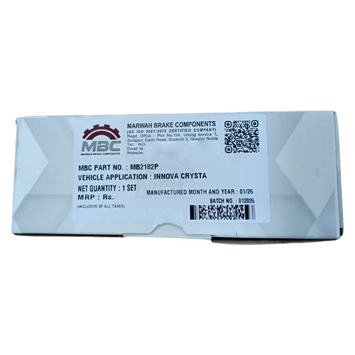 Brake Pad For Innova Crysta - Invicto