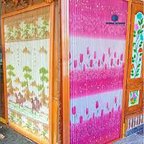 Printed Pleated Mesh Doors