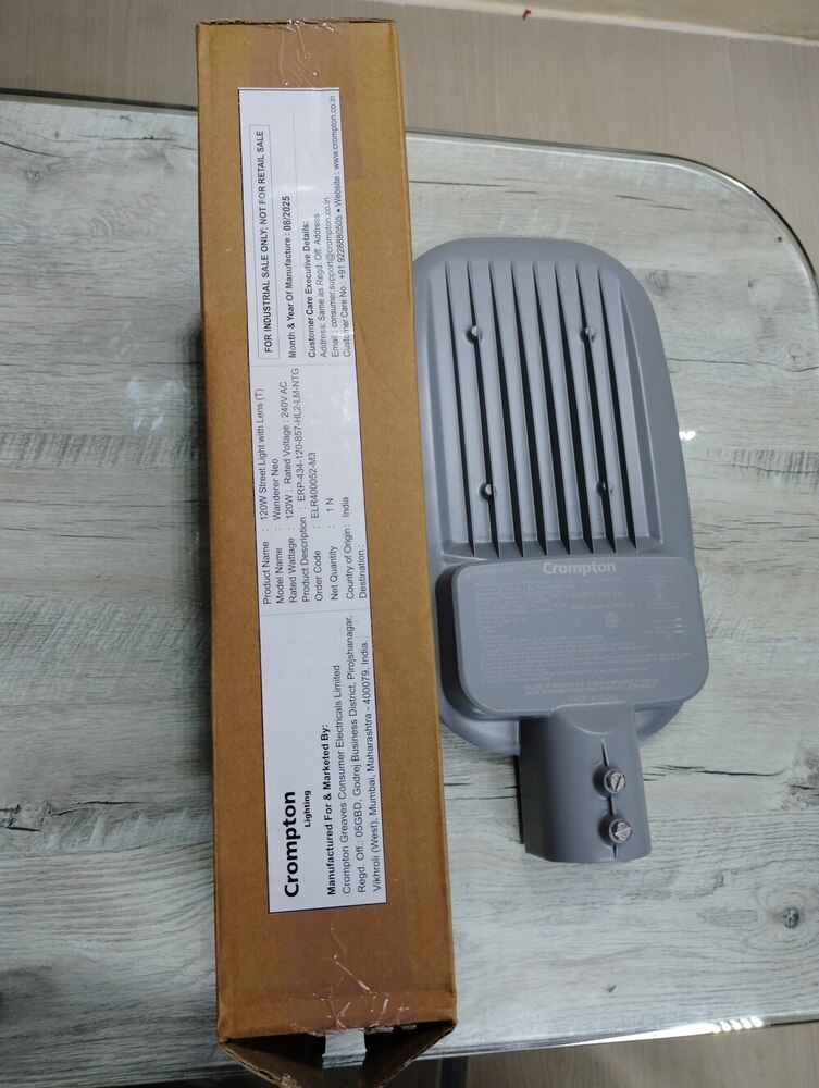Buy Crompton 120W LED Street Light at best price in India ERP-434-120-857-HL2-LM-NTG
