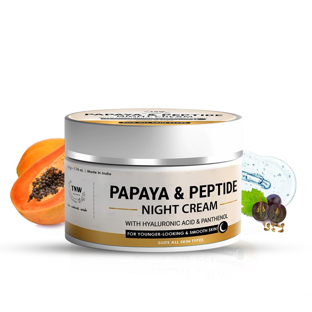 TNW Papaya & Peptide Night Cream for Healthy Skin Repairs Skin Overnight With Hyaluronic Acid & Panthenol