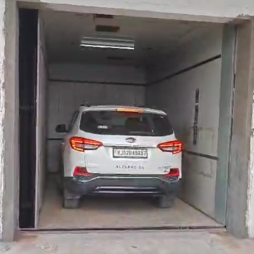 Residential Cabined Car Elevator - Color: Golden Yellow