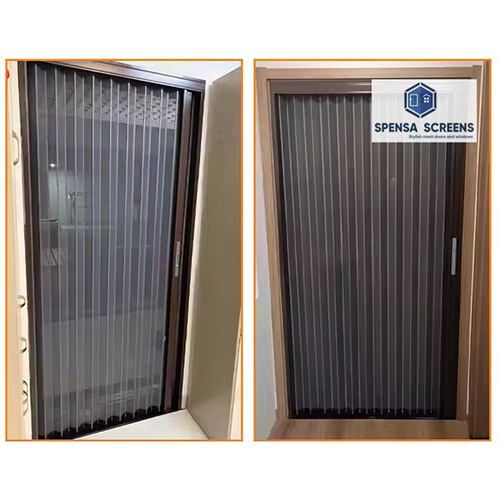 Aluminium Solid Pleated Security Doors