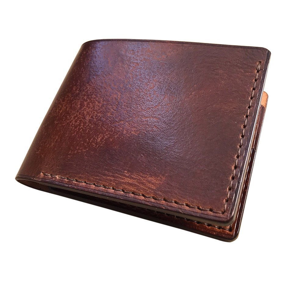Mens Leather Wallet - Genuine Leather, Regular Size, Rich Brown Color | Modern Trendy Design, Folded Structure For Easy Storage