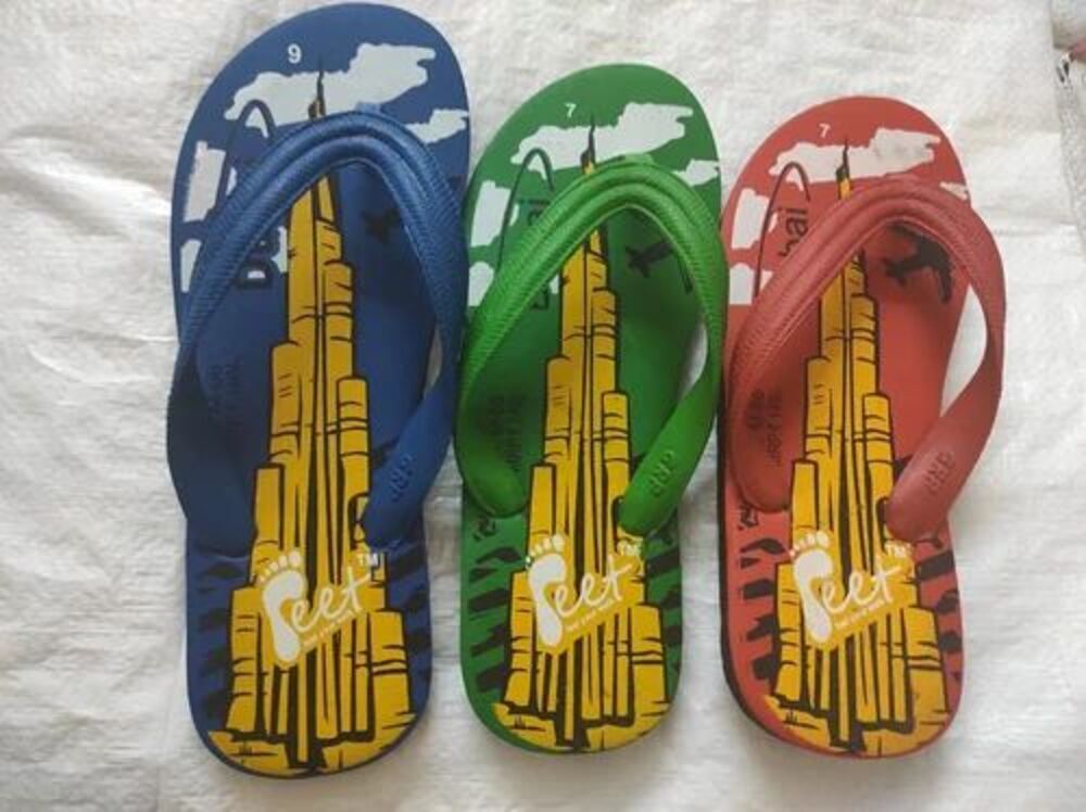 Red Rubber Slipper - Design: Trendy