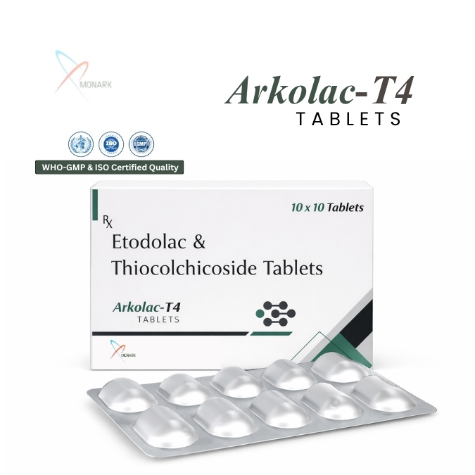 Etodolac 400mg + Thiocolchicoside 4mg Tablets