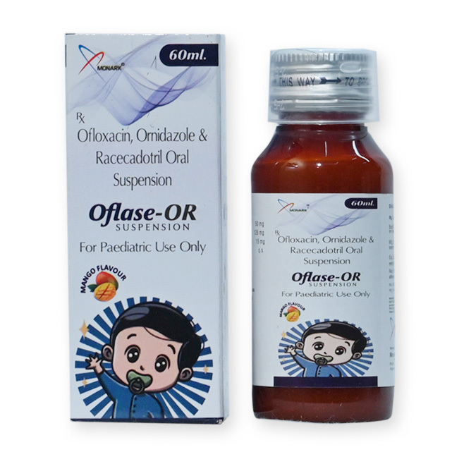 Ofloxacin, Ornidazole And Racecadotril Oral Suspension