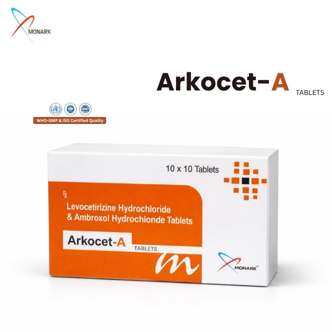 Levocetirizine Hydrochloride And Ambroxol Hydrochloride Tablets - Brand Name: Arkocet-a