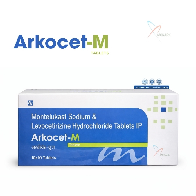 Montelukast Sodium And Levocetirizine Hydrochloride Tablets - Brand Name: Arkocet-m