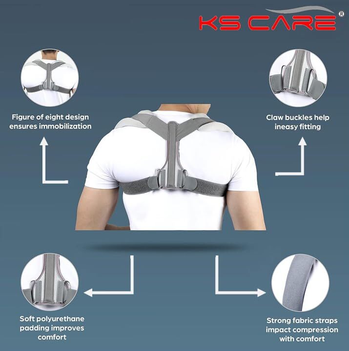 Clavicle Brace - Adjustable Size | Breathable Fabric, Lightweight Design, Enhanced Posture Support