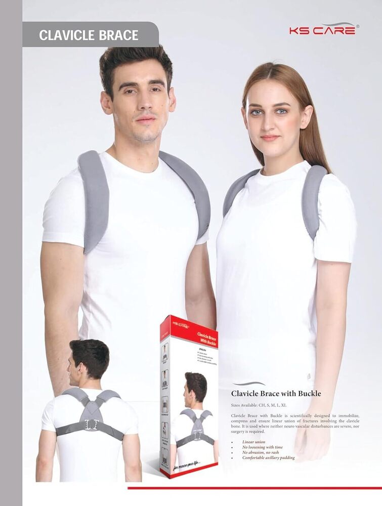 Clavicle Brace - Adjustable Size | Breathable Fabric, Lightweight Design, Enhanced Posture Support