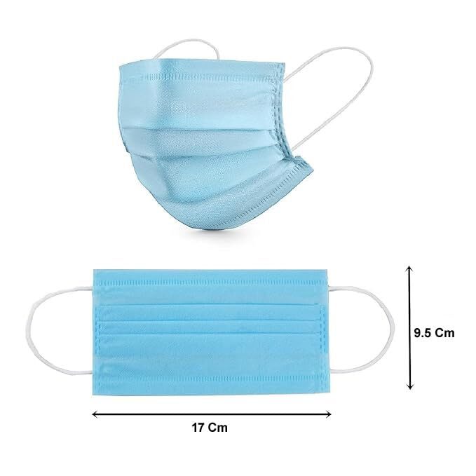 Disposable Face Mask - Color: Blue