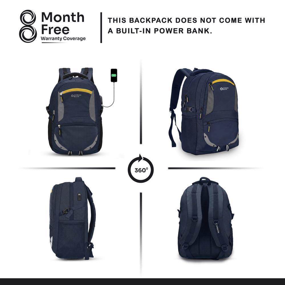 Office Laptop Backpack for Men & Women | USB Port | Water-Resistant Business Travel Bag with Rain Cover