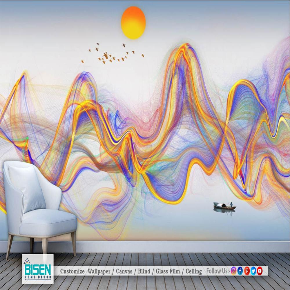 Abstract Art Wallpaper - Material: Non Woven